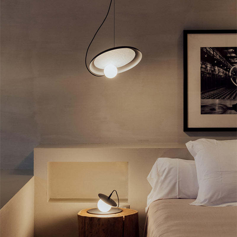 Avi Pendant Light in bedroom setting, Las Sola lighting