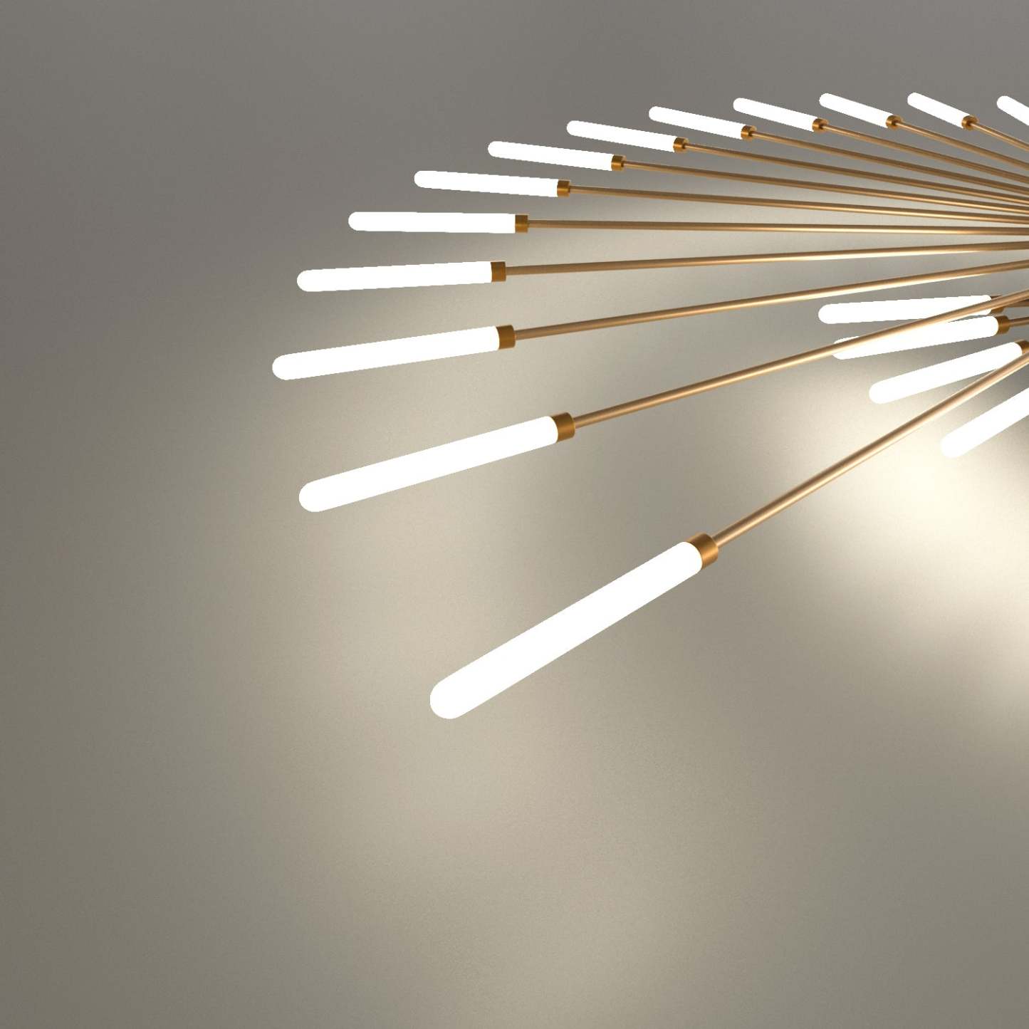 Lowry Fireworks ceiling light, gold finish, detail