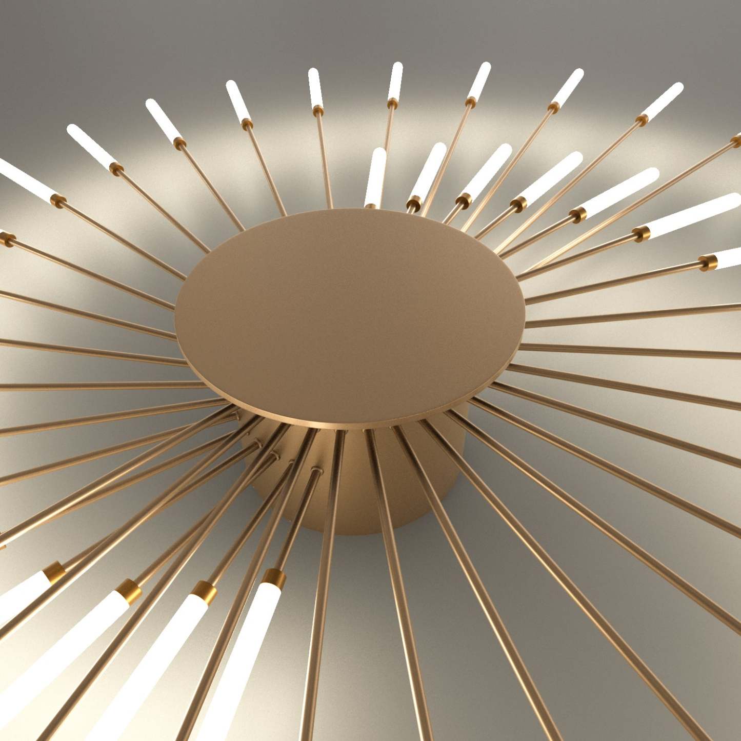 Lowry Fireworks Ceiling Light detail, gold finish