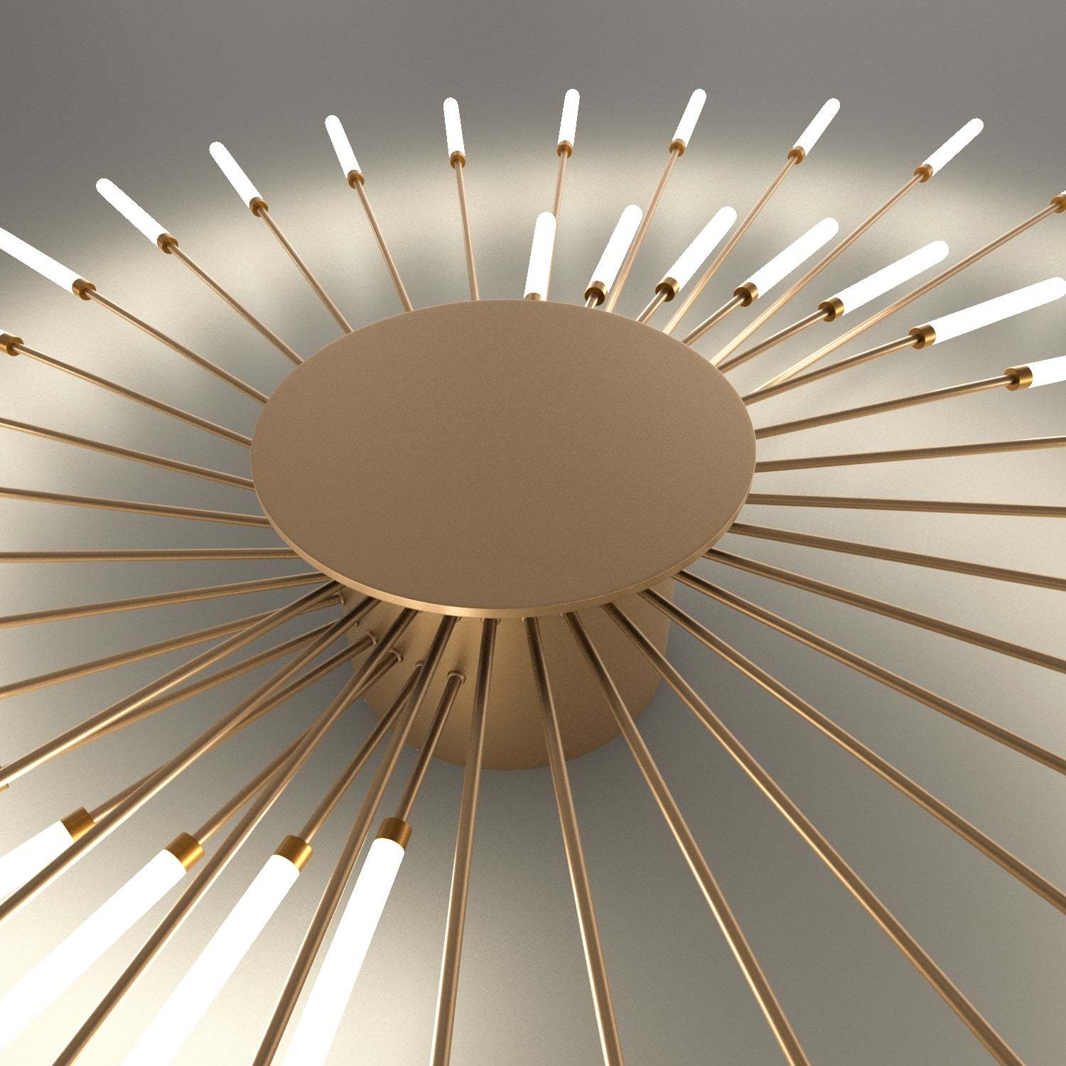 Lowry Fireworks Ceiling Light detail, gold finish