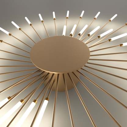 Lowry Fireworks Ceiling Light detail, gold finish