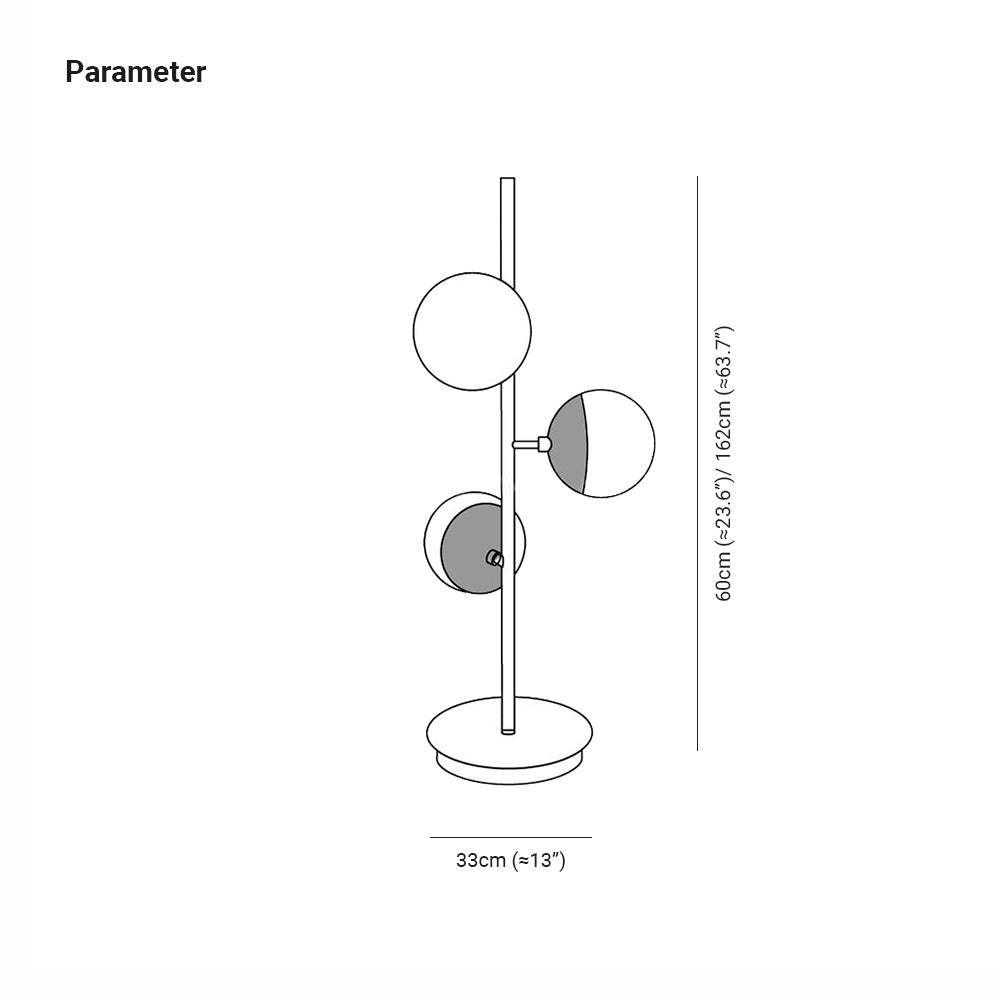 Valentina Floor Lamp Dimensions, modern metal and ceramic lamp