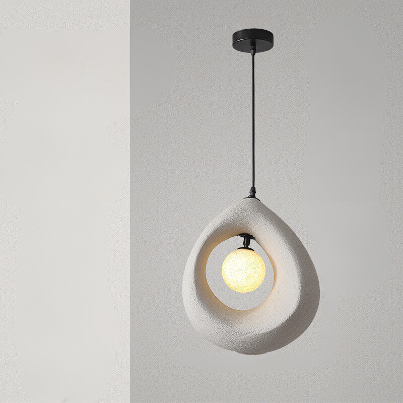 Modern Byers PVC pendant light, egg-shaped design