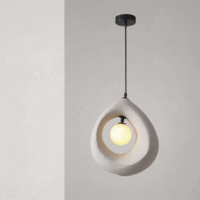 Modern Byers PVC pendant light, egg-shaped design