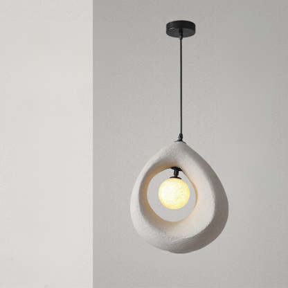 Modern Byers PVC pendant light, egg-shaped design