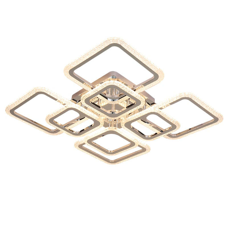 Lacey Modern Square Flush Mount Ceiling Light, LED Fixture