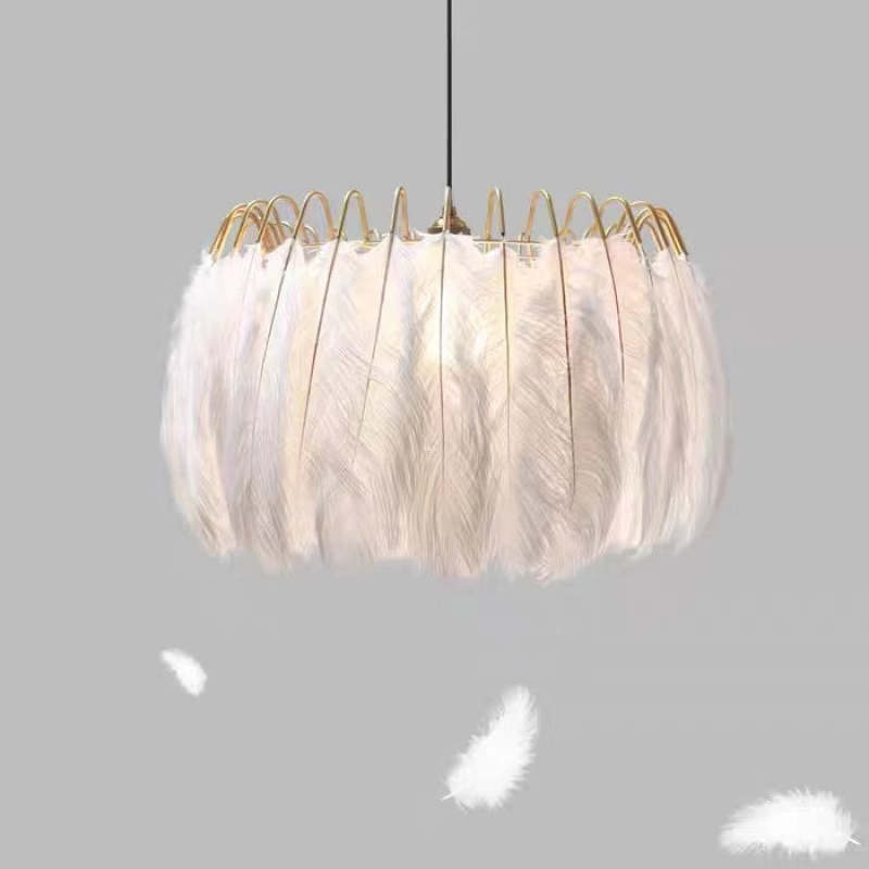 O'Moore Feather Pendant Light, contemporary feather lamp design