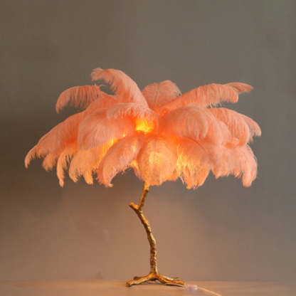 O'Moore Nordic Luxury Unique Ostrich Feather Floor Lamp/Table Lamp