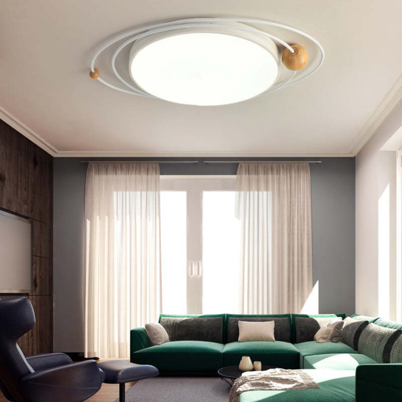 Quinn modern ceiling light illuminating living room