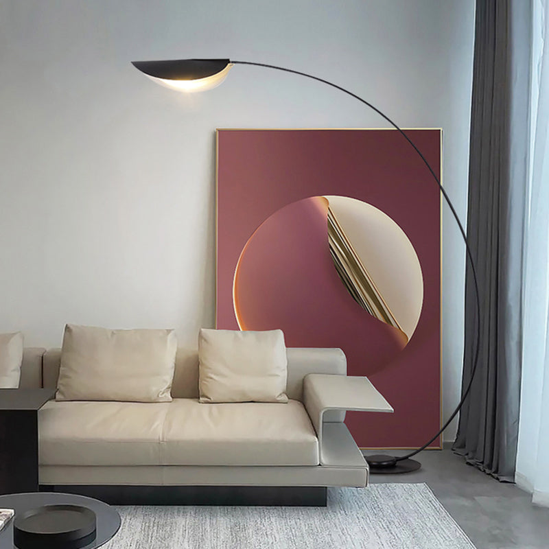 Las Sola Edge arch floor lamp in modern living room. Edge Modern Arch Metal Floor Lamp Bedroom Living Room