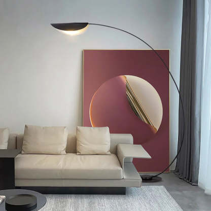 Las Sola Edge arch floor lamp in modern living room. Edge Modern Arch Metal Floor Lamp Bedroom Living Room