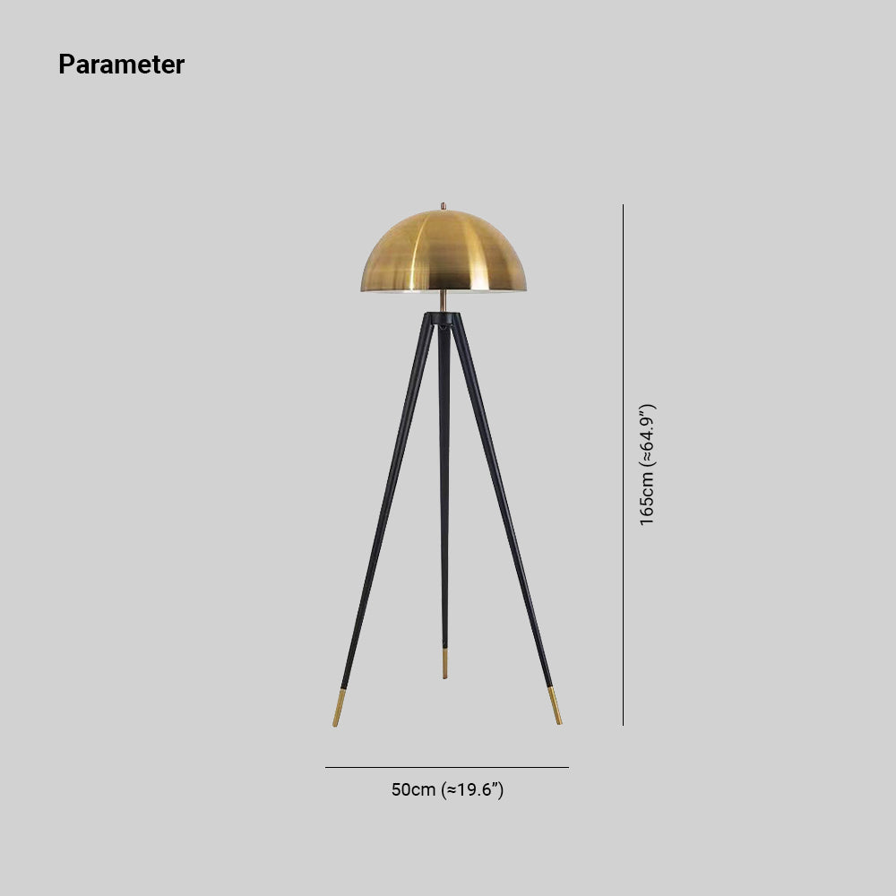 Carins metal tripod floor lamp dimensions