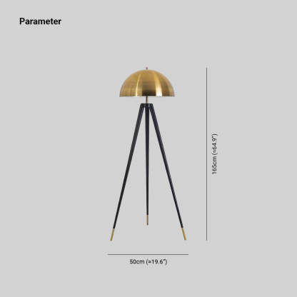 Carins metal tripod floor lamp dimensions