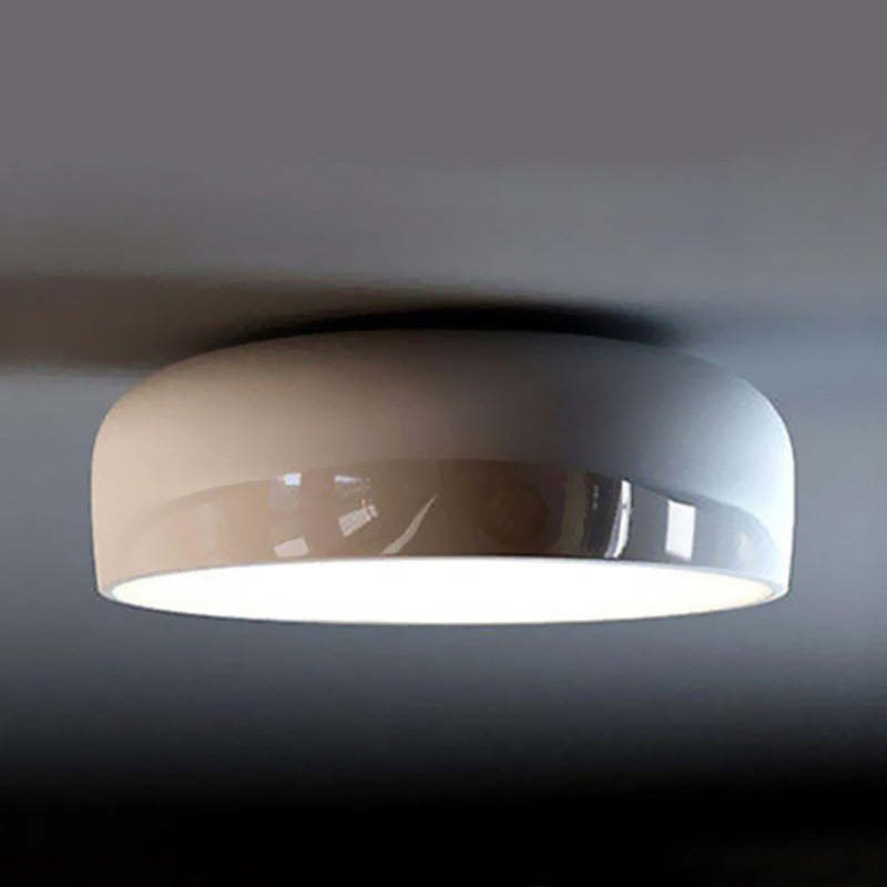 Leilani Modern Dish Shaped Ceiling Light, white, shining