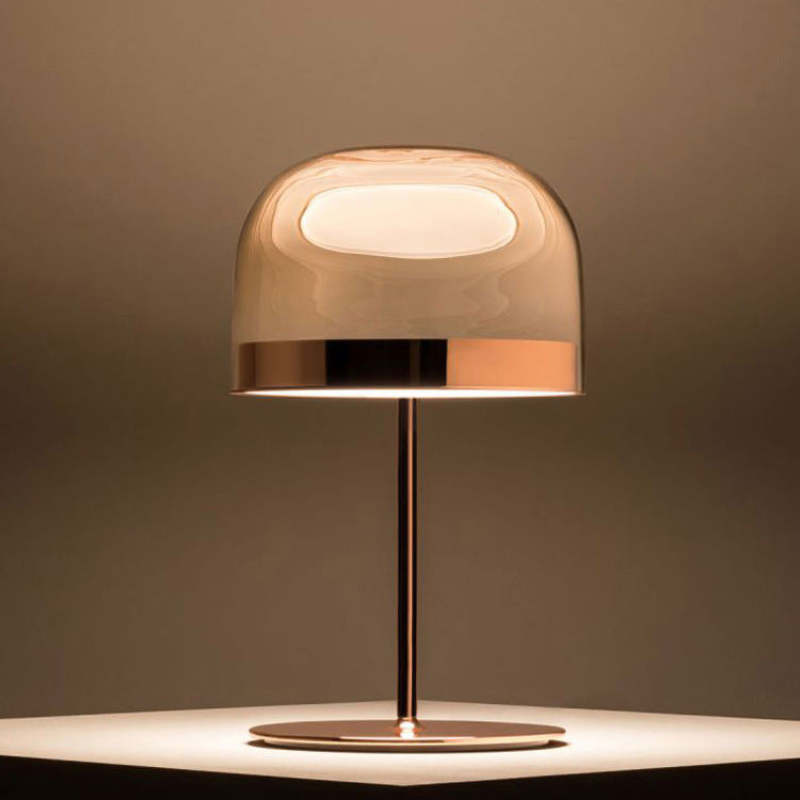 Hailie Mushroom Table Lamp - Rose Gold
