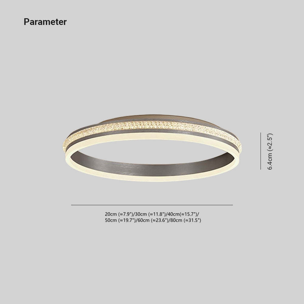 Quinn Modern Ring Ceiling Light Dimensions