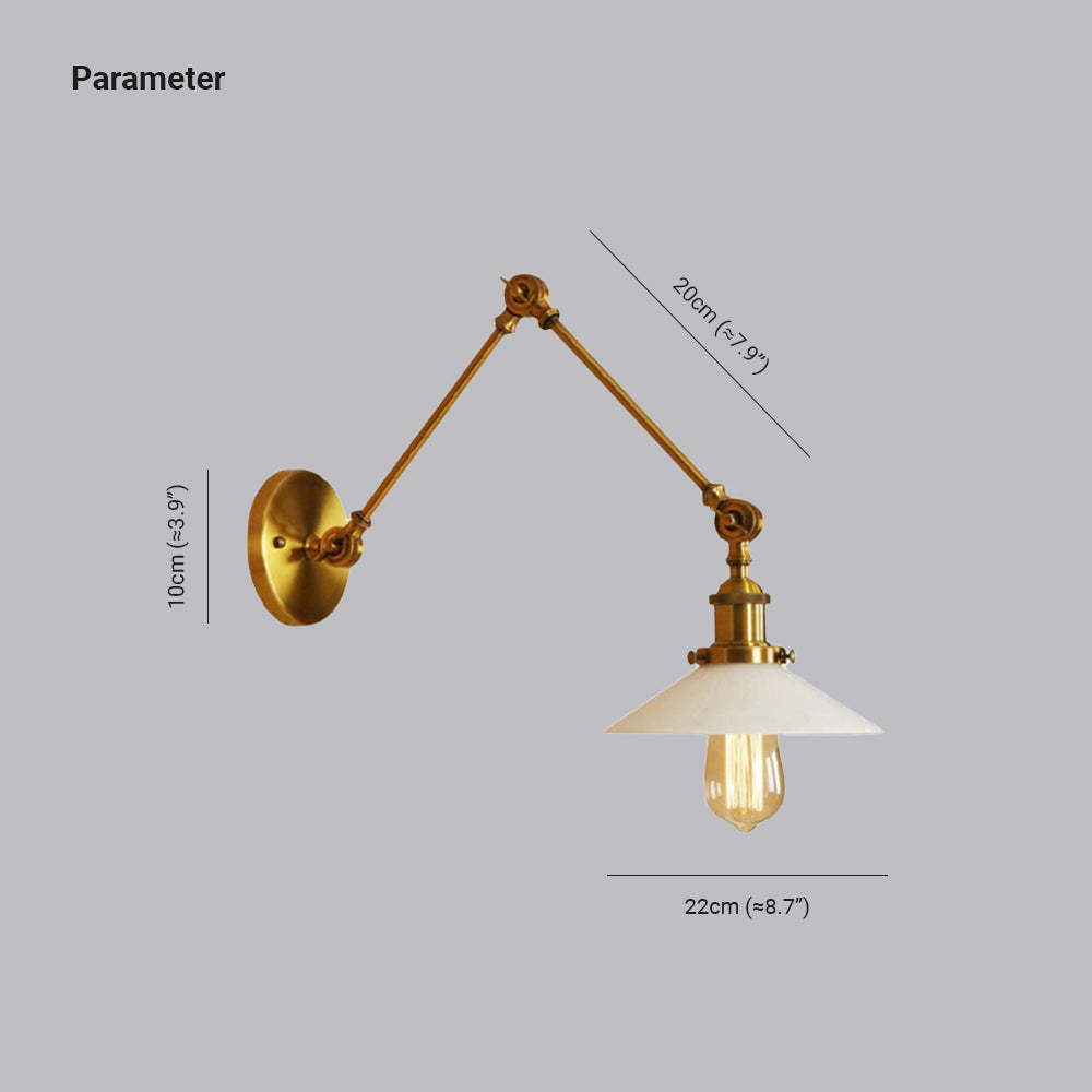 Alessio Wall Lamp dimensions - Retro lighting