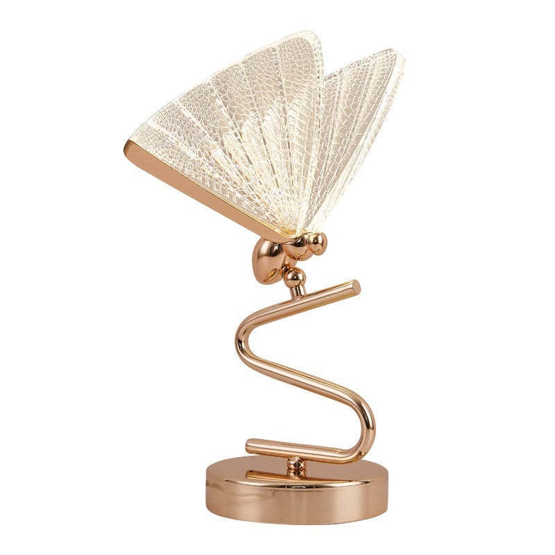 Kady Butterfly Table Lamp, modern gold finish, bedroom decor