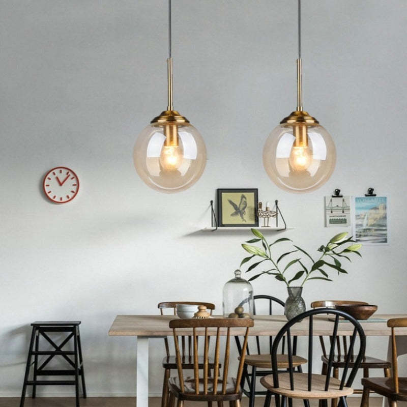 Valentina pendant lights over dining room table