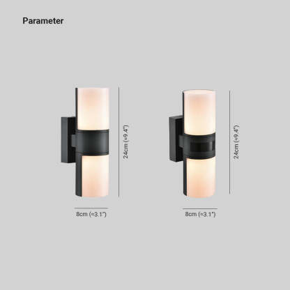 Orr Outdoor Wall Lamp Dimensions - Cylindrical Design