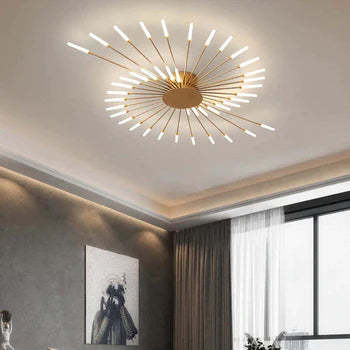 Lowry Fireworks Ceiling Light in Living Room
