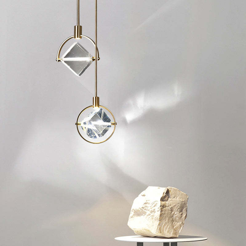 Modern Kristy crystal pendant lights with geometric design
