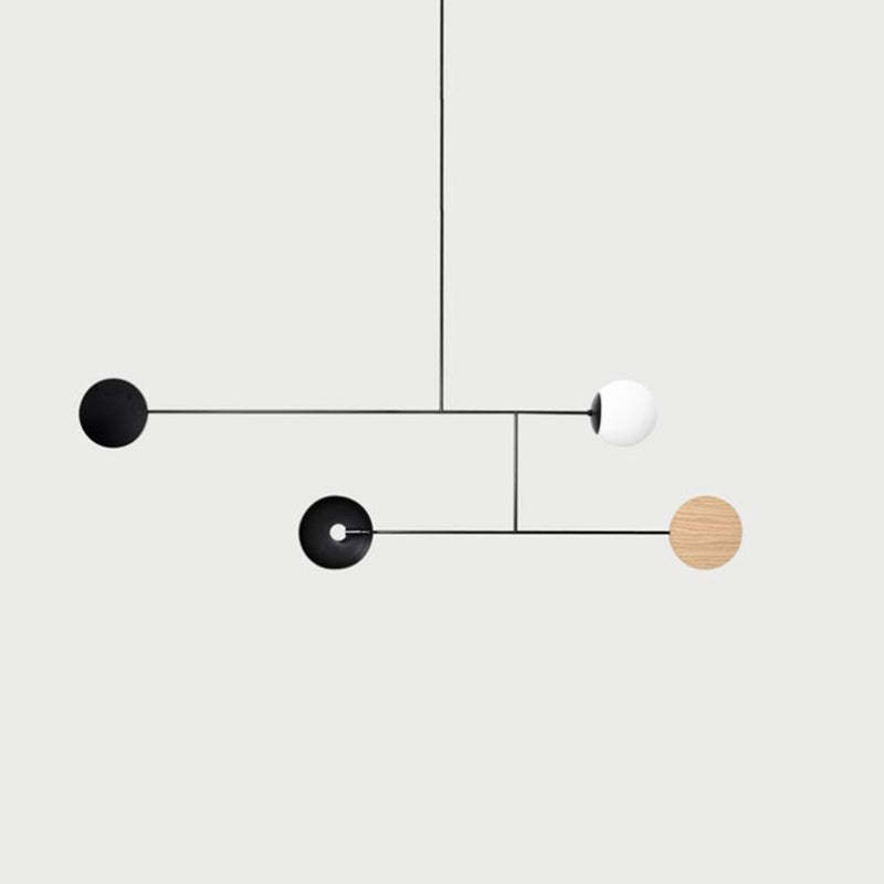 Avi Minimalist Pendant Light: Round LED Metal Fixture
