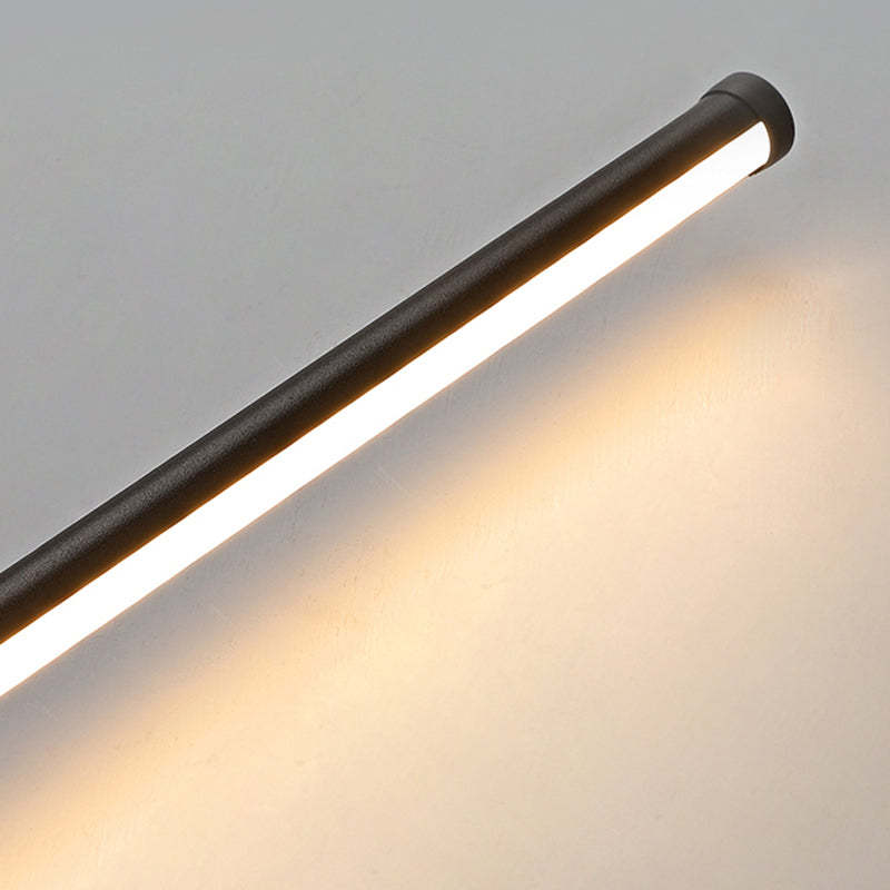 Linear LED outdoor wall lamp detail. Edge Minimalist Rotatable Linear LED Outdoor Wall Lamp Metal Corridor Garden