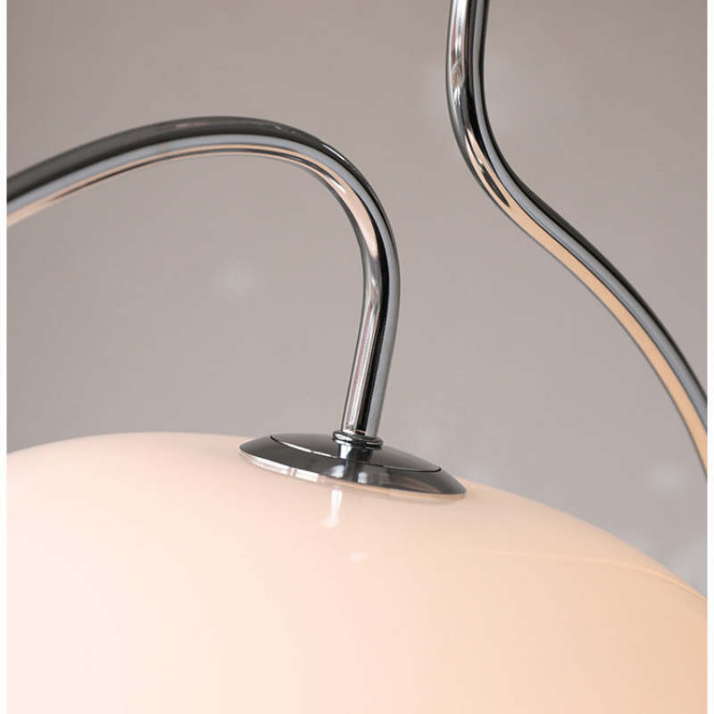 Hailie Glass Pendant Light - Chrome Detail
