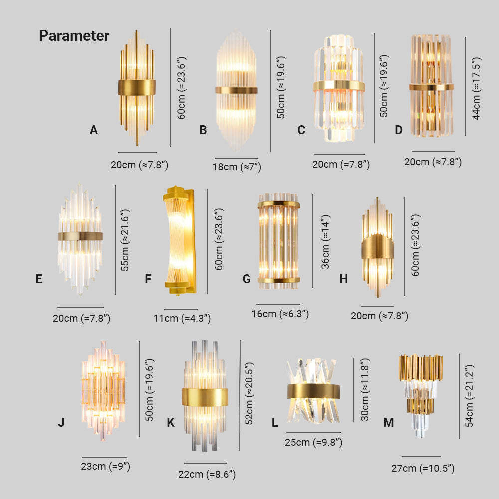 Kristy Wall Lamp Dimensions