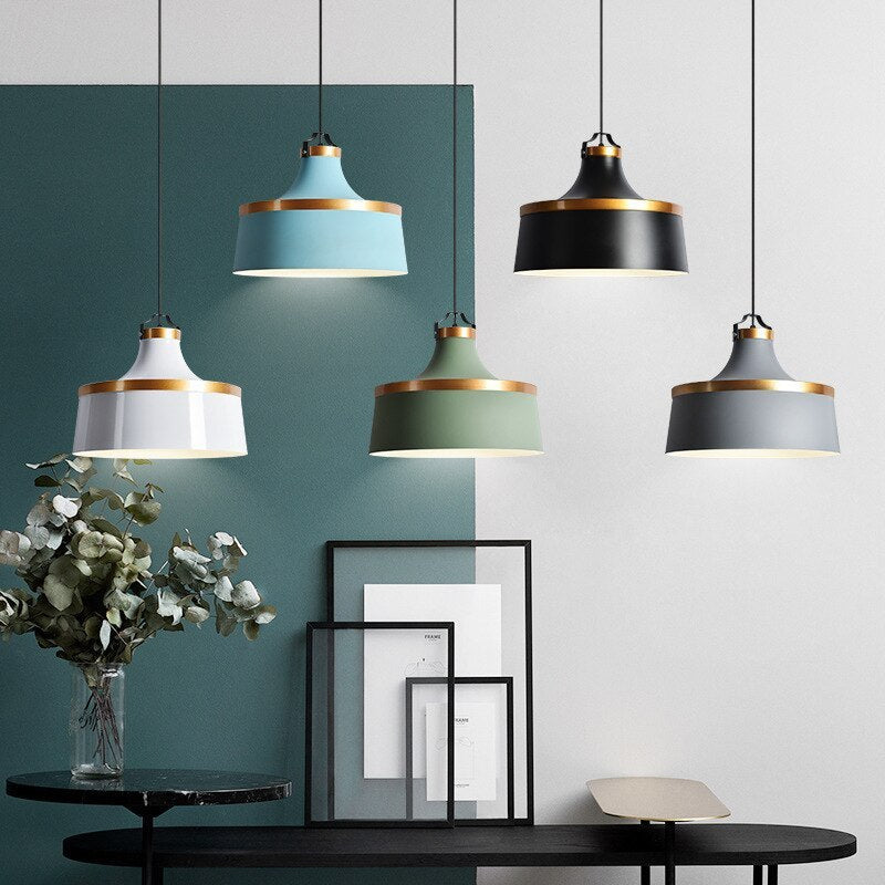 Colorful metal Morandi pendant lighting for living room decor