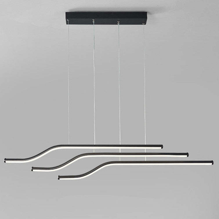 Black Louise Tri-Curved Pendant Light