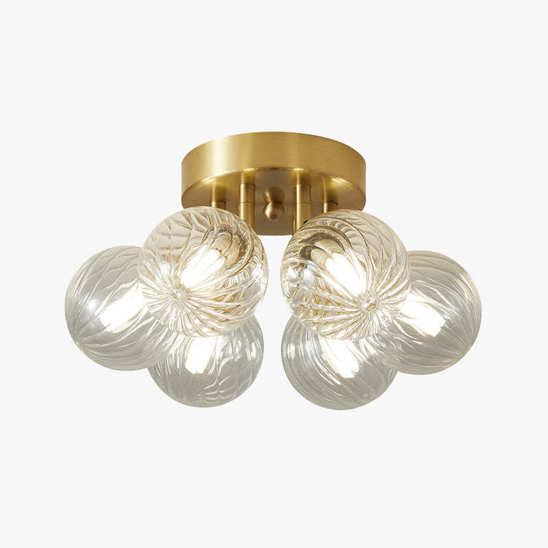 Valentina Brass & Glass Bubble Ceiling Light
