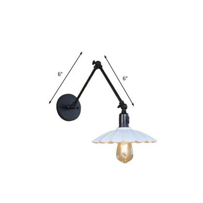 Brady Wall Lamp with adjustable 6" metal arm