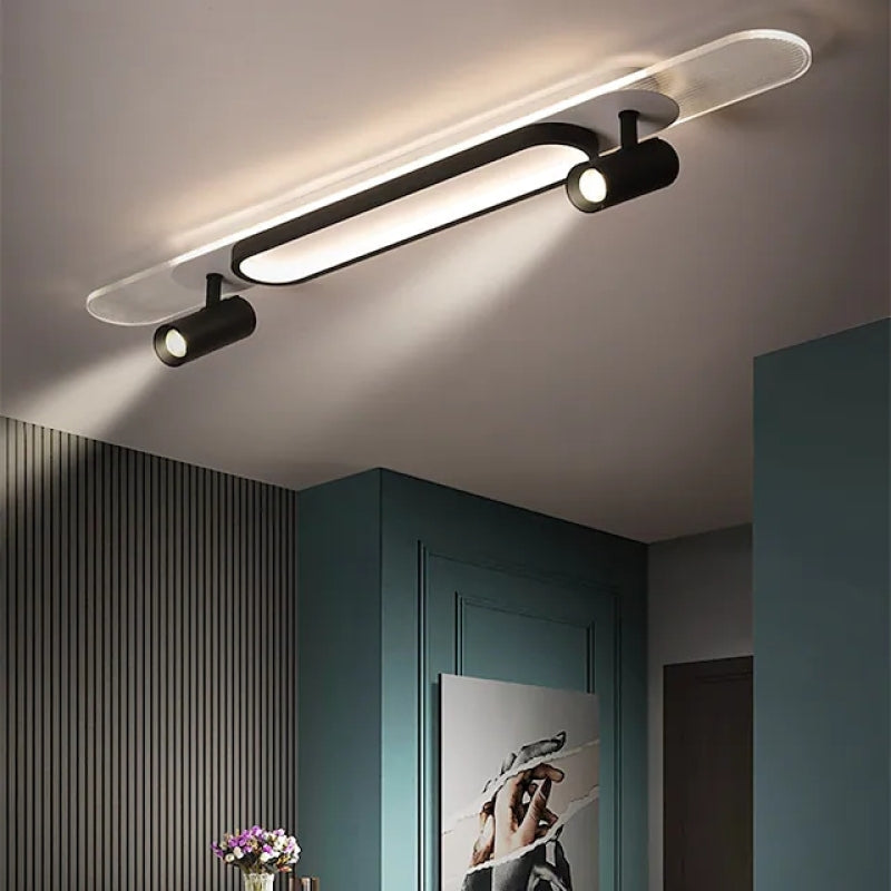 Haney Modern Rectangular LED Metal Acrylic Ceiling Light