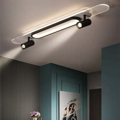 Haney Modern Rectangular LED Metal Acrylic Ceiling Light
