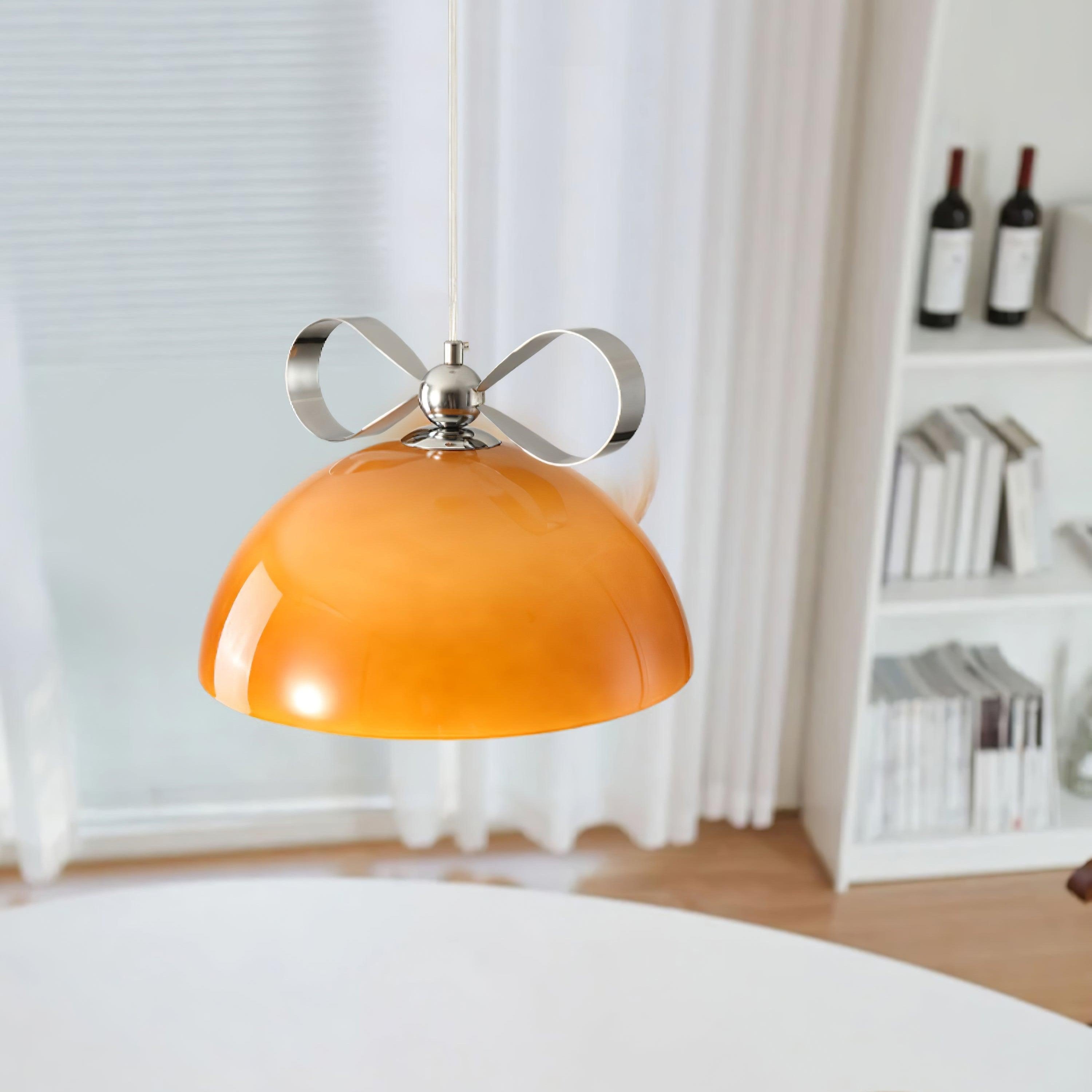 Orange Hailie Vintage Pendant Light in Dining Room