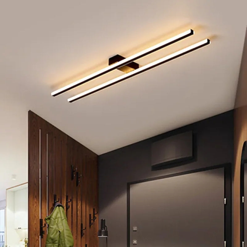 Minimalist LED Ceiling Light in Hallway