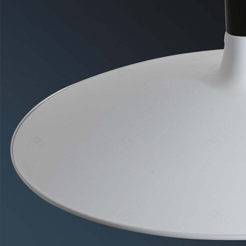 Close-up of white Morandi pendant light plate