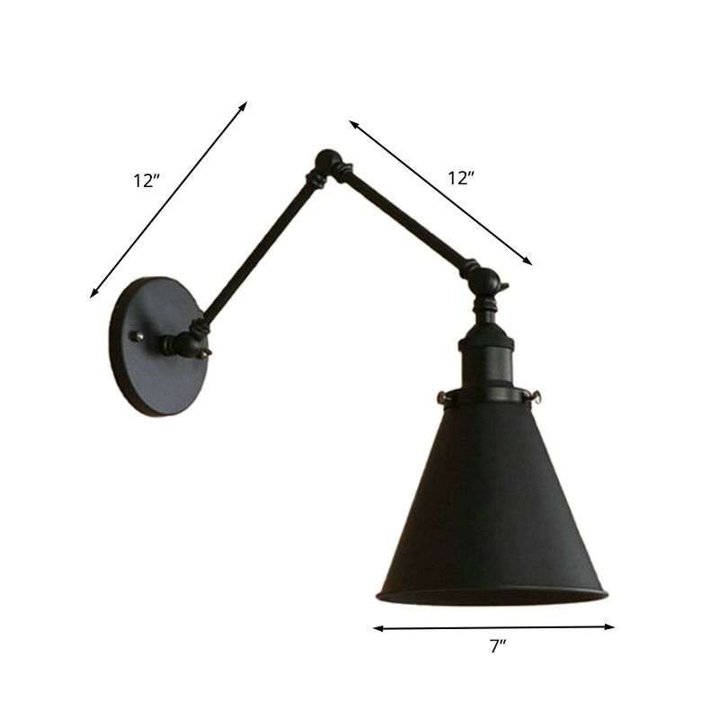 Brady Vintage Wall Lamp dimensions - Las Sola Lighting