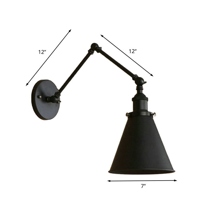 Brady Vintage Wall Lamp dimensions - Las Sola Lighting