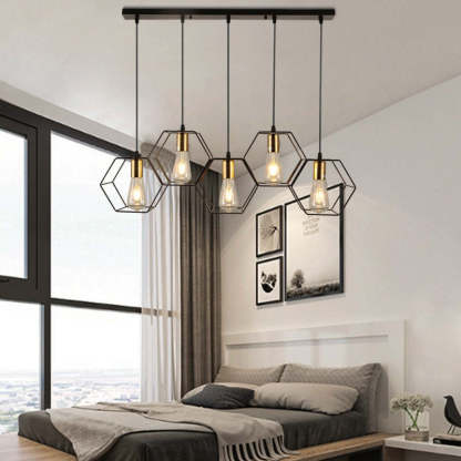 Farmhouse 5-Light Pendant Chandelier in Bedroom