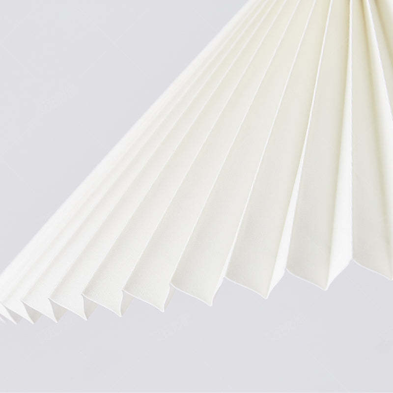 Close-up of Ozawa origami pendant light shade detail.