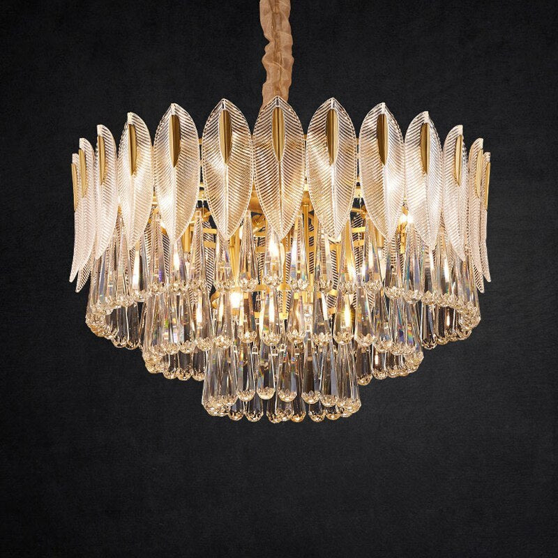 Marilyn Feather Crystal Chandelier, luxury lighting