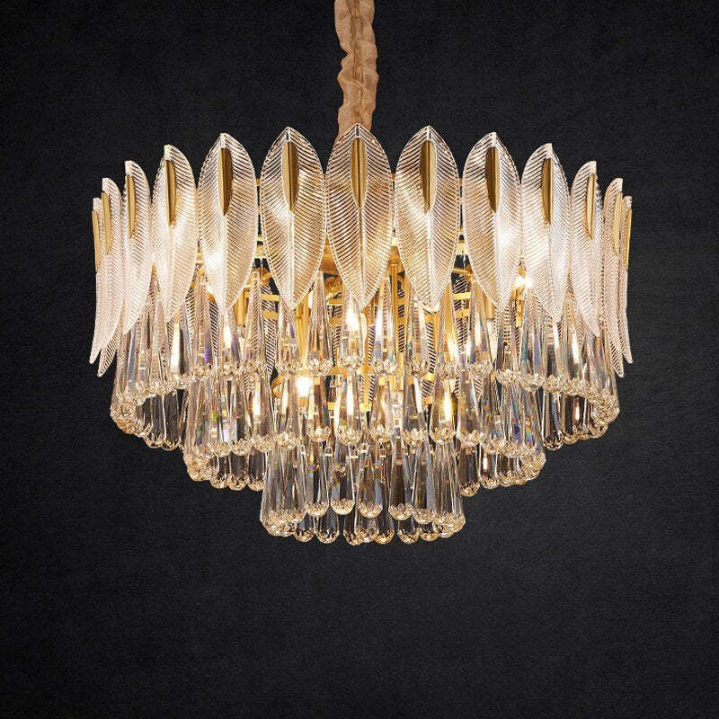 Marilyn Feather Crystal Chandelier, luxury lighting