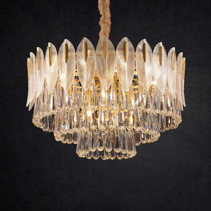 Marilyn Feather Crystal Chandelier, luxury lighting