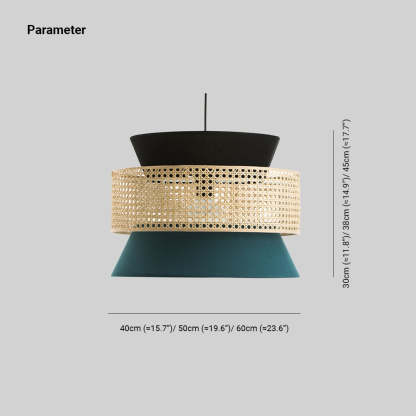 Ritta Rattan Pendant Light dimensions