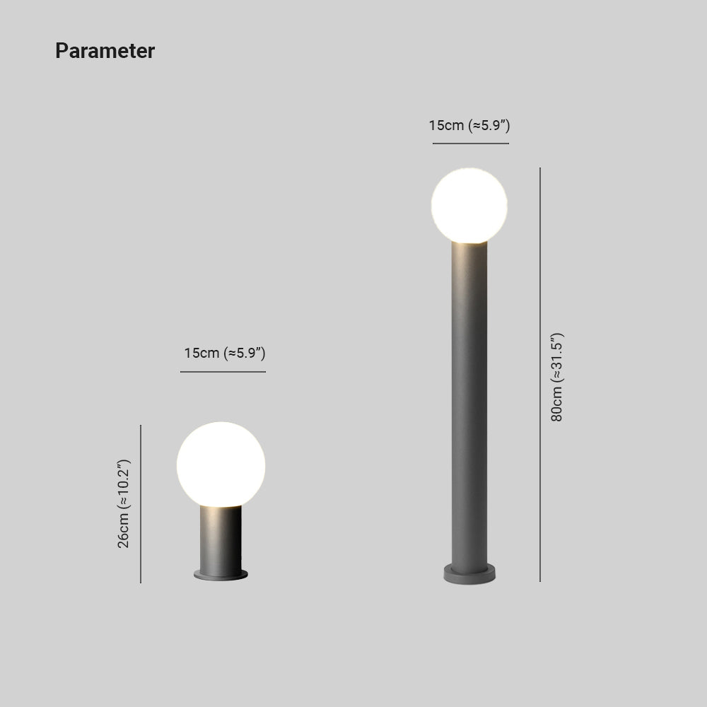 Pena Outdoor Path Light Dimensions