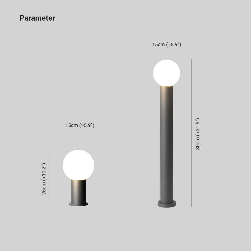 Pena Outdoor Path Light Dimensions