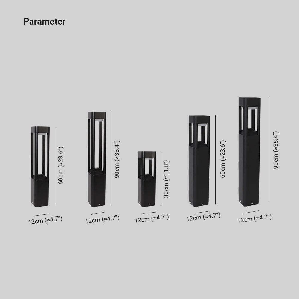 Pena Outdoor Path Light Dimensions